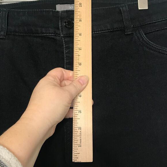 Chicos So Slimming Crop Jean Womens Large Black Denim Comfort Stretch Pockets - Picture 10 of 11